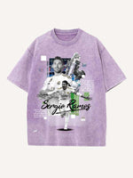 Sergio Ramos Print Round Neck T-shirt