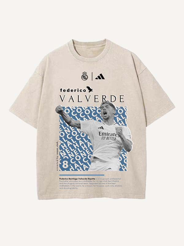 Federico Valverde Print Round Neck T-shirt