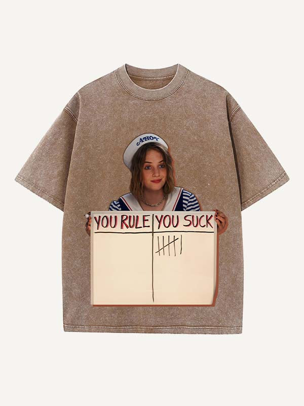 Stranger Things Print Round Neck T-shirt