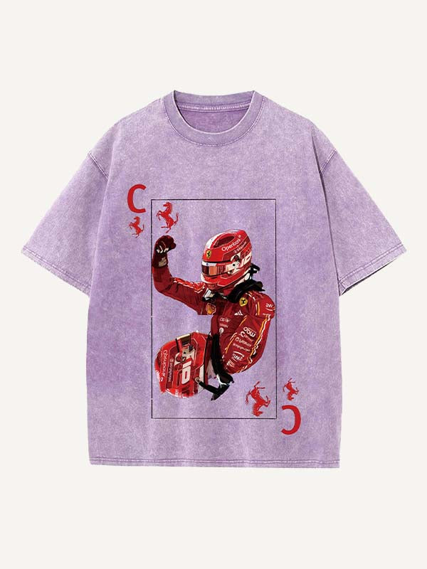 Charles Leclerc Print Round Neck T-shirt
