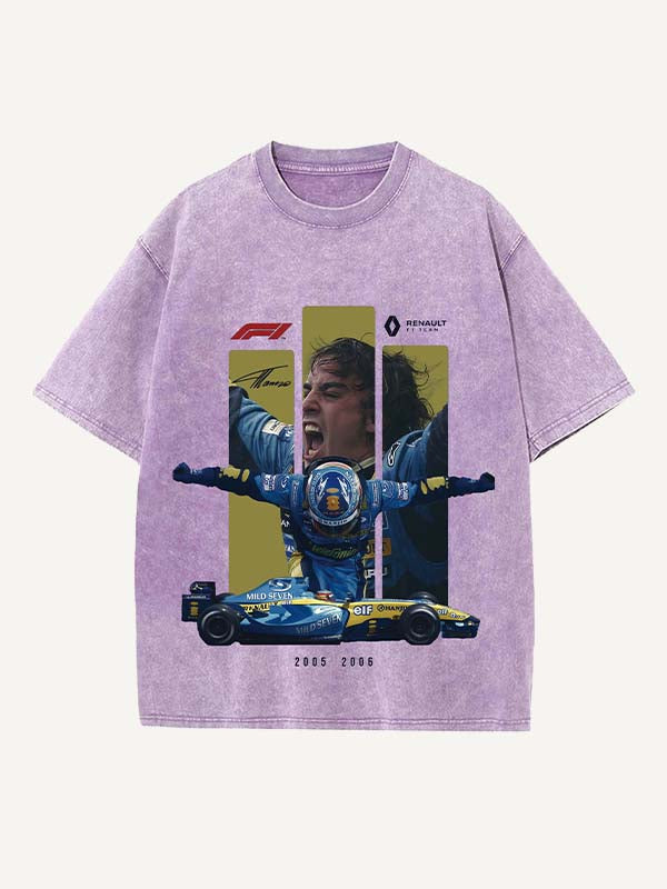Fernando Alonso Print Round Neck T-shirt