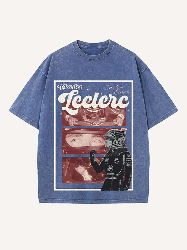 Charles Leclerc Print Round Neck T-shirt