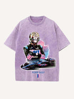 Pierre Gasly Print Round Neck T-shirt