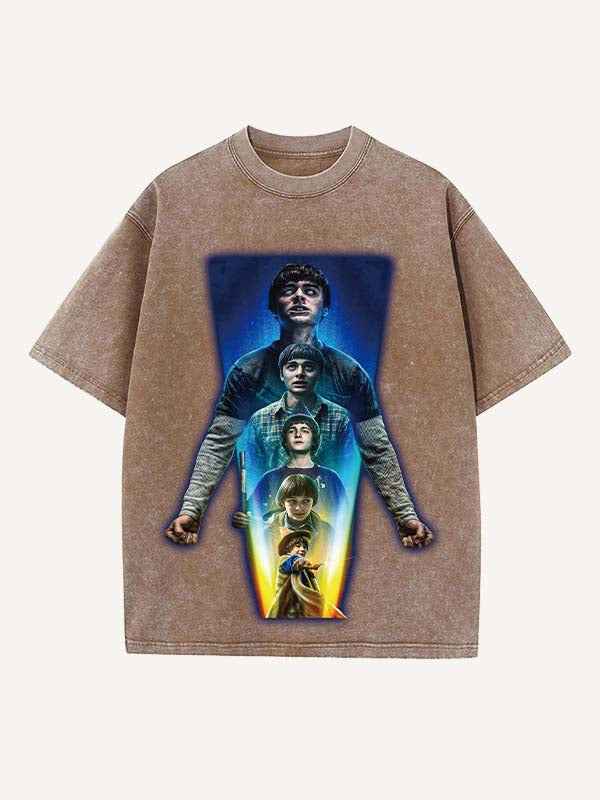 Stranger Things Print Round Neck T-shirt