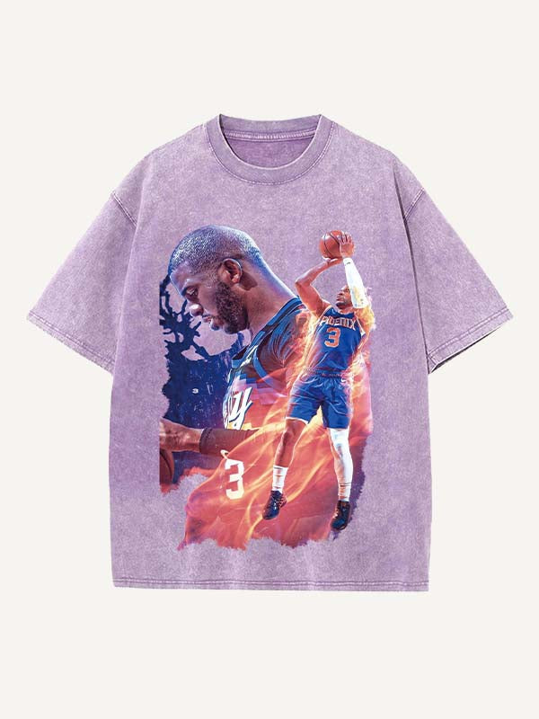 Chris Paul Print Round Neck T-shirt