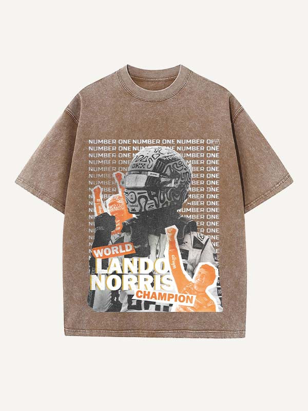 Lando Norris Print Round Neck T-shirt