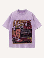 Lewis Hamilton Print Round Neck T-shirt