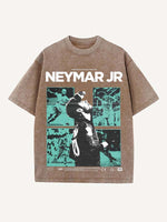 Neymar Print Round Neck T-shirt