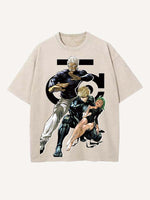 One-Punch Man Print Round Neck T-shirt