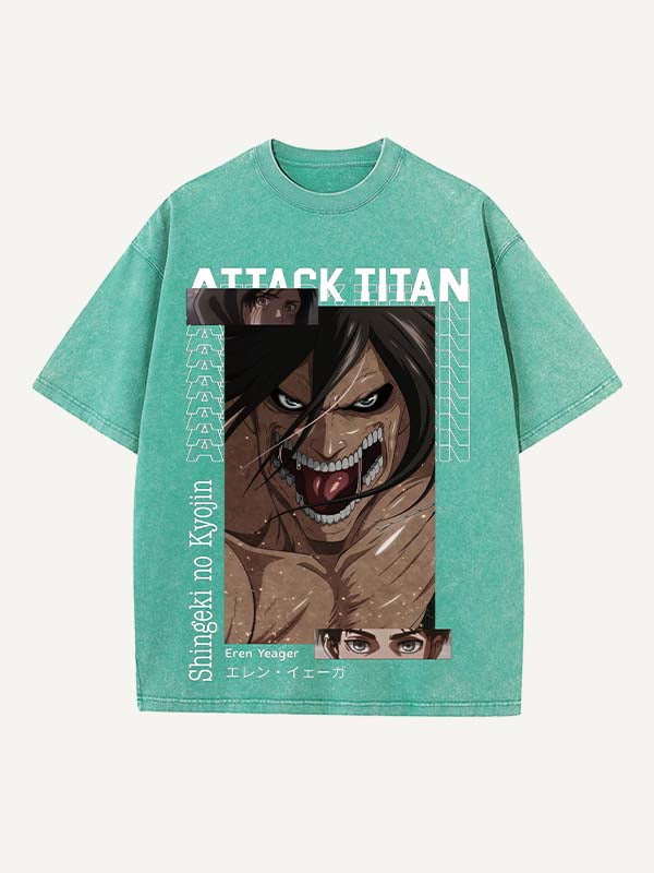 Attack on Titan Print Round Neck T-shirt