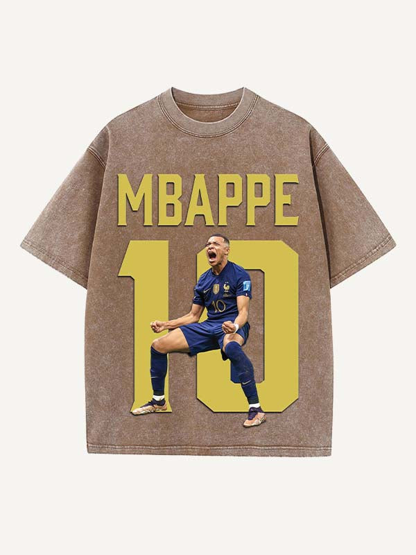 Kylian Mbappé Print Round Neck T-shirt