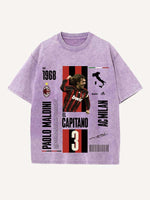 Paolo Maldini Print Round Neck T-shirt