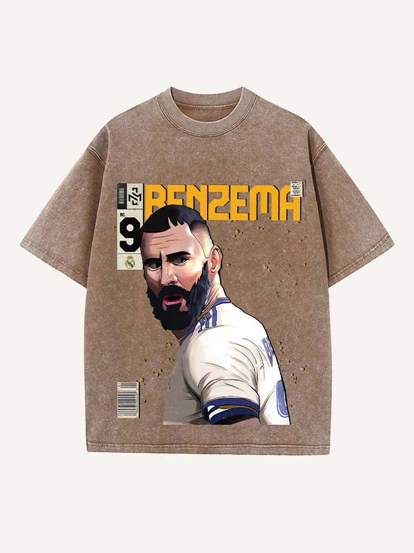 Karim Benzema Print Round Neck T-shirt