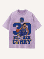 Stephen Curry Print Round Neck T-shirt