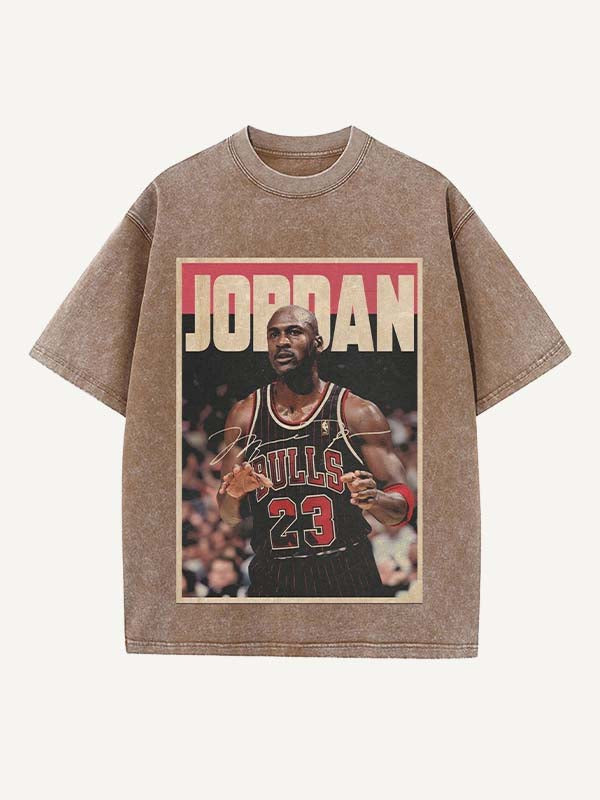 Michael Jordan Print Round Neck T-shirt