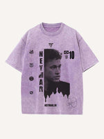 Neymar Print Round Neck T-shirt