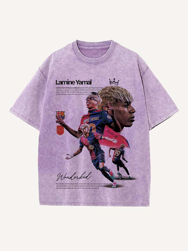 Lamine Yamal Print Round Neck T-shirt