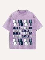 Pierre Gasly Print Round Neck T-shirt