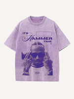 Lewis Hamilton Print Round Neck T-shirt