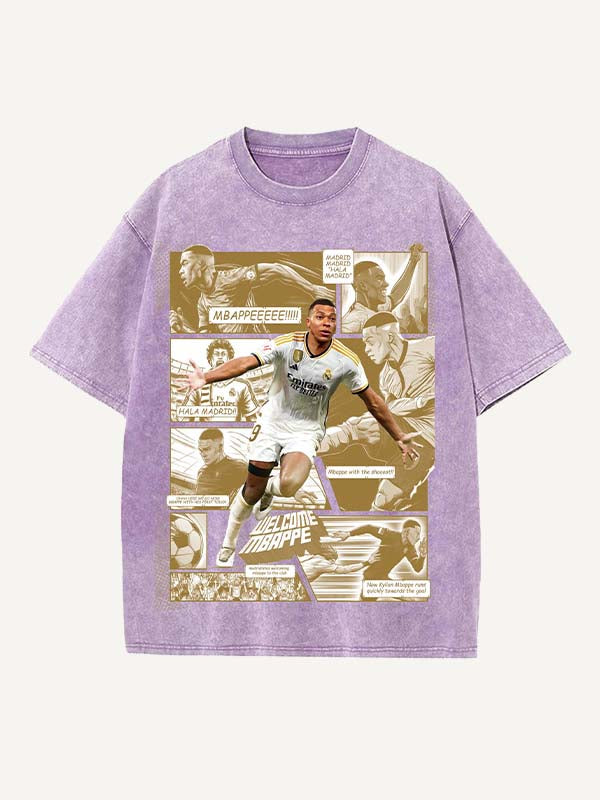 Kylian Mbappé Print Round Neck T-shirt