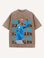 Erling Haaland Print Round Neck T-shirt