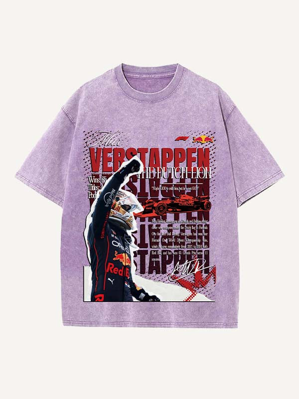 Max Verstappen Print Round Neck T-shirt
