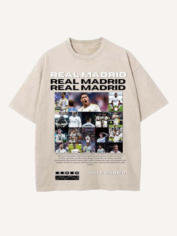Real Madrid Print Round Neck T-shirt
