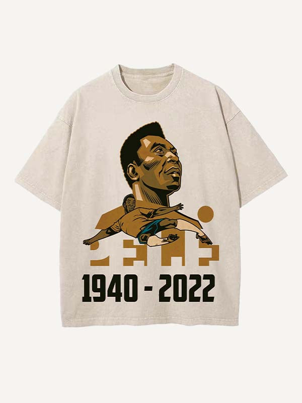 Pelé Print Round Neck T-shirt