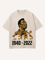 Pelé Print Round Neck T-shirt