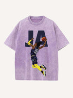 Ja Morant Print Round Neck T-shirt