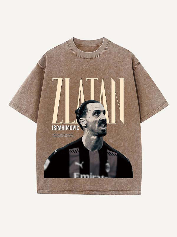 Zlatan Ibrahimović Print Round Neck T-shirt