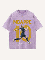 Kylian Mbappé Print Round Neck T-shirt