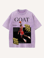 Michael Jordan Print Round Neck T-shirt