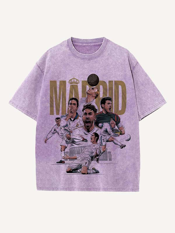 Real Madrid Print Round Neck T-shirt