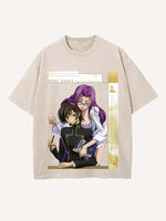 Code Geass Print Round Neck T-shirt