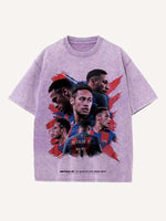 Neymar Print Round Neck T-shirt