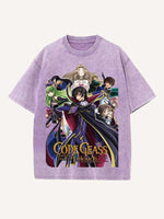 Code Geass Print Round Neck T-shirt