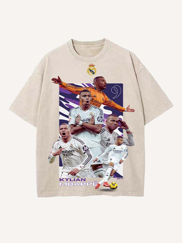 Kylian Mbappé Print Round Neck T-shirt