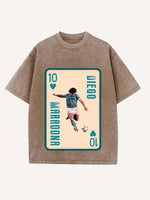 Diego Maradona Print Round Neck T-shirt