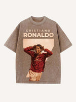 Cristiano Ronaldo Print Round Neck T-shirt