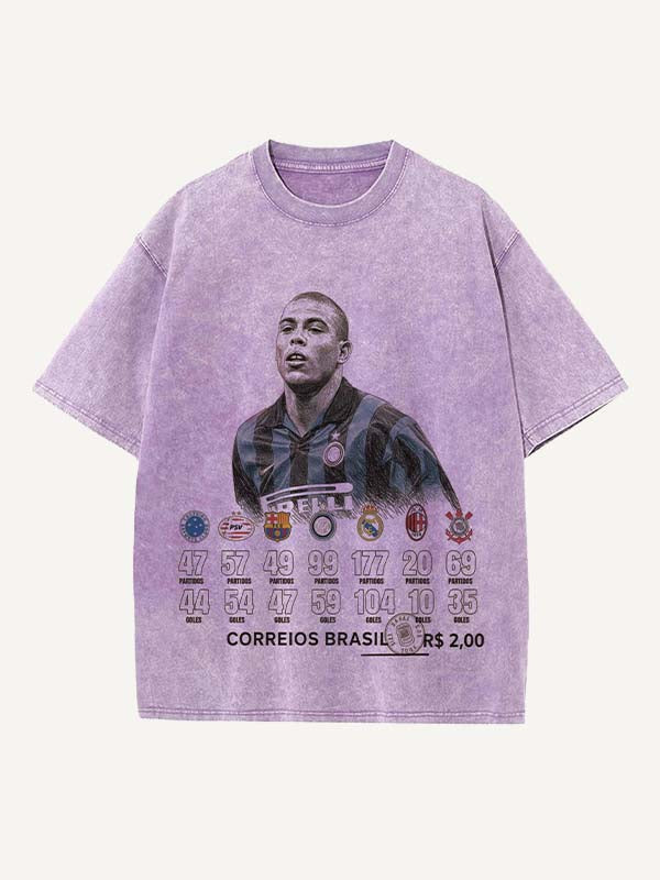 Ronaldo Print Round Neck T-shirt