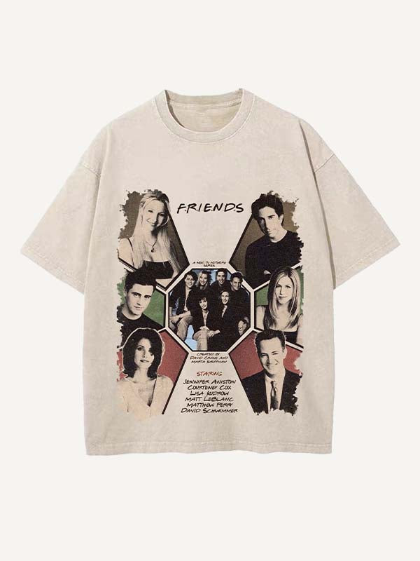 Friends Print Round Neck T-shirt