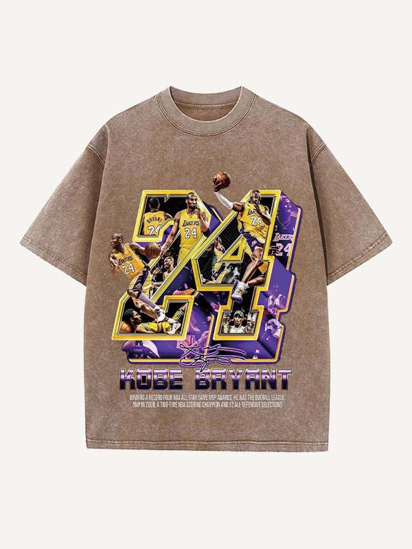 Kobe Bryant Print Round Neck T-shirt