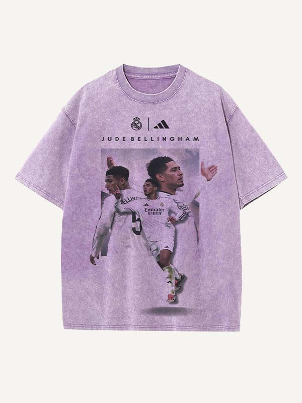 Jude Bellingham Print Round Neck T-shirt