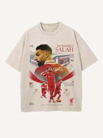 Mohamed Salah Print Round Neck T-shirt