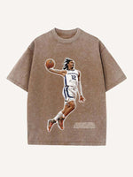 Ja Morant Print Round Neck T-shirt