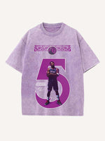 Anthony Edwards Print Round Neck T-shirt