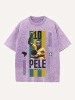 Pelé Print Round Neck T-shirt