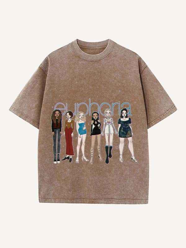 Euphoria Print Round Neck T-shirt