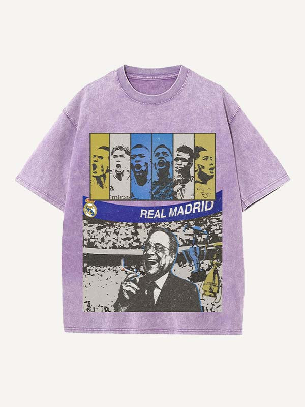 Real Madrid Print Round Neck T-shirt